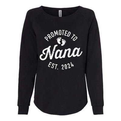 A Promoted To Nana Est. Promoted To Grandma 2024 Again Grandma Pregnancy Est 2024 Womens California Wash Sweatshirt