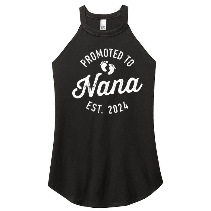 A Promoted To Nana Est. Promoted To Grandma 2024 Again Grandma Pregnancy Est 2024 Women's Perfect Tri Rocker Tank