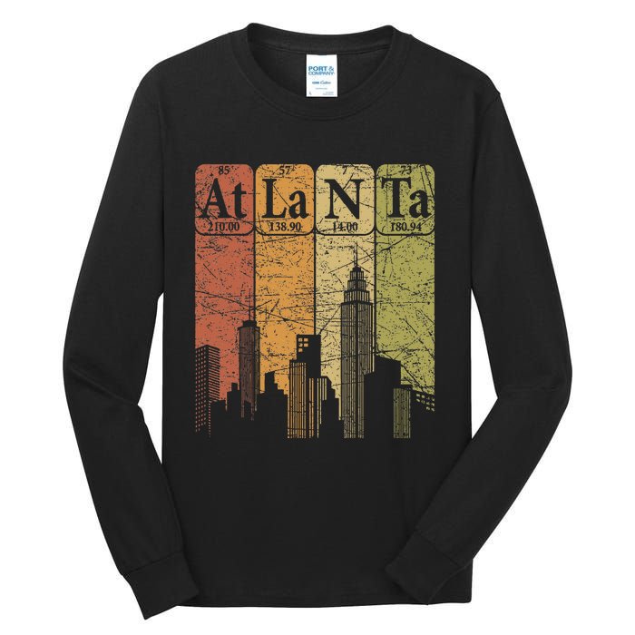 Atlanta Periodic Table Elements Atlanta Skyline Tall Long Sleeve T-Shirt