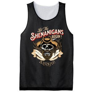 ARRGH Pirate Time Let the Shenanigans Begin Pirate Mesh Reversible Basketball Jersey Tank