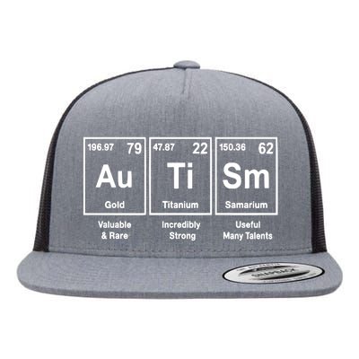 Autism Periodic Table Autism Awareness Advocate Autism Teacher Flat Bill Trucker Hat