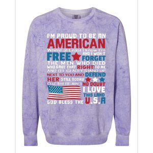 American Proud to be Patriotic featuring USA Flag Merican Colorblast Crewneck Sweatshirt