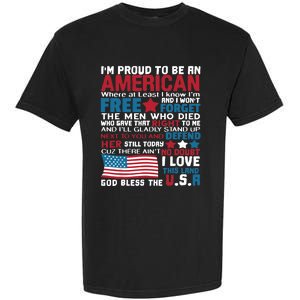 American Proud to be Patriotic featuring USA Flag Merican Garment-Dyed Heavyweight T-Shirt