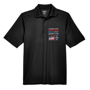 American Proud to be Patriotic featuring USA Flag Merican Men's Origin Performance Pique Polo