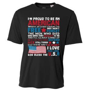 American Proud to be Patriotic featuring USA Flag Merican Cooling Performance Crew T-Shirt