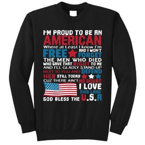 American Proud to be Patriotic featuring USA Flag Merican Sweatshirt