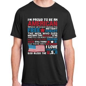 American Proud to be Patriotic featuring USA Flag Merican Adult ChromaSoft Performance T-Shirt