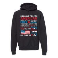 American Proud to be Patriotic featuring USA Flag Merican Premium Hoodie