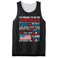 American Proud to be Patriotic featuring USA Flag Merican Mesh Reversible Basketball Jersey Tank