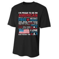 American Proud to be Patriotic featuring USA Flag Merican Performance Sprint T-Shirt