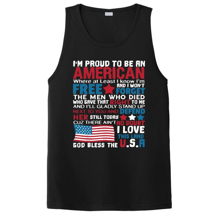 American Proud to be Patriotic featuring USA Flag Merican PosiCharge Competitor Tank