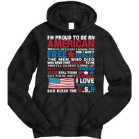 American Proud to be Patriotic featuring USA Flag Merican Tie Dye Hoodie