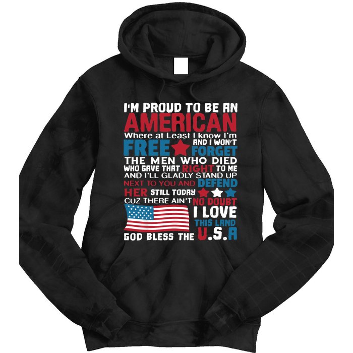 American Proud to be Patriotic featuring USA Flag Merican Tie Dye Hoodie