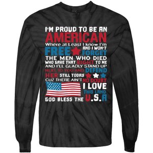 American Proud to be Patriotic featuring USA Flag Merican Tie-Dye Long Sleeve Shirt