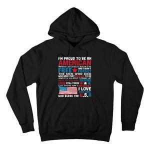 American Proud to be Patriotic featuring USA Flag Merican Tall Hoodie