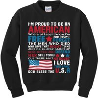 American Proud to be Patriotic featuring USA Flag Merican Kids Sweatshirt