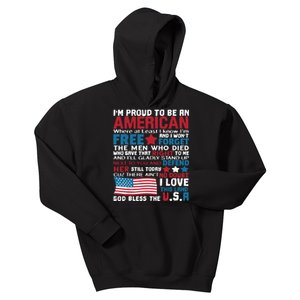 American Proud to be Patriotic featuring USA Flag Merican Kids Hoodie