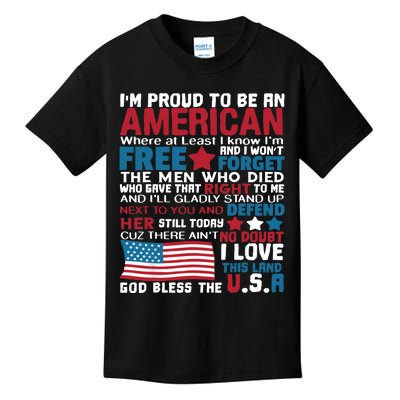 American Proud to be Patriotic featuring USA Flag Merican Kids T-Shirt