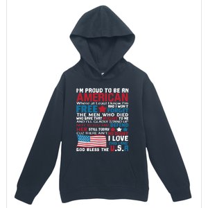 American Proud to be Patriotic featuring USA Flag Merican Urban Pullover Hoodie