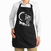 Astronaut Picking The Moon Apron