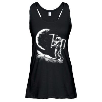 Astronaut Picking The Moon Ladies Essential Flowy Tank