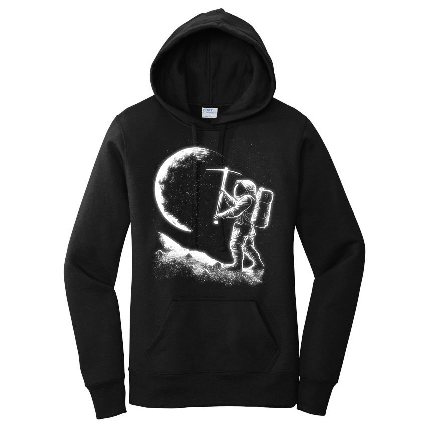 Astronaut Picking The Moon Women's Pullover Hoodie