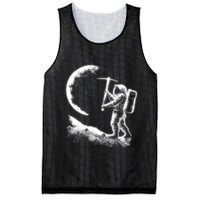 Astronaut Picking The Moon Mesh Reversible Basketball Jersey Tank