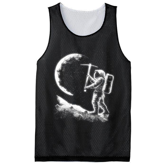 Astronaut Picking The Moon Mesh Reversible Basketball Jersey Tank