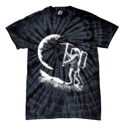 Astronaut Picking The Moon Tie-Dye T-Shirt