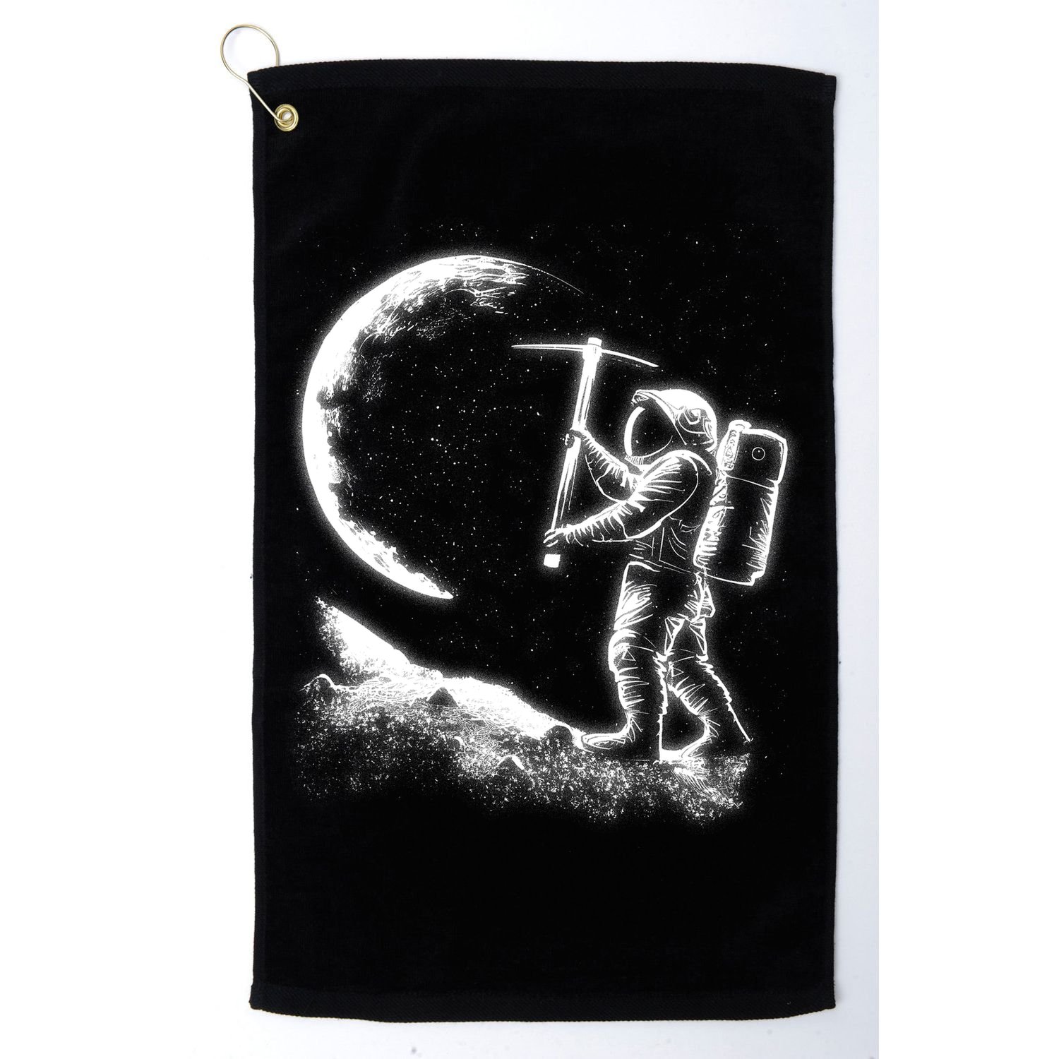 Astronaut Picking The Moon Golf Towel