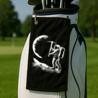 Astronaut Picking The Moon Golf Towel