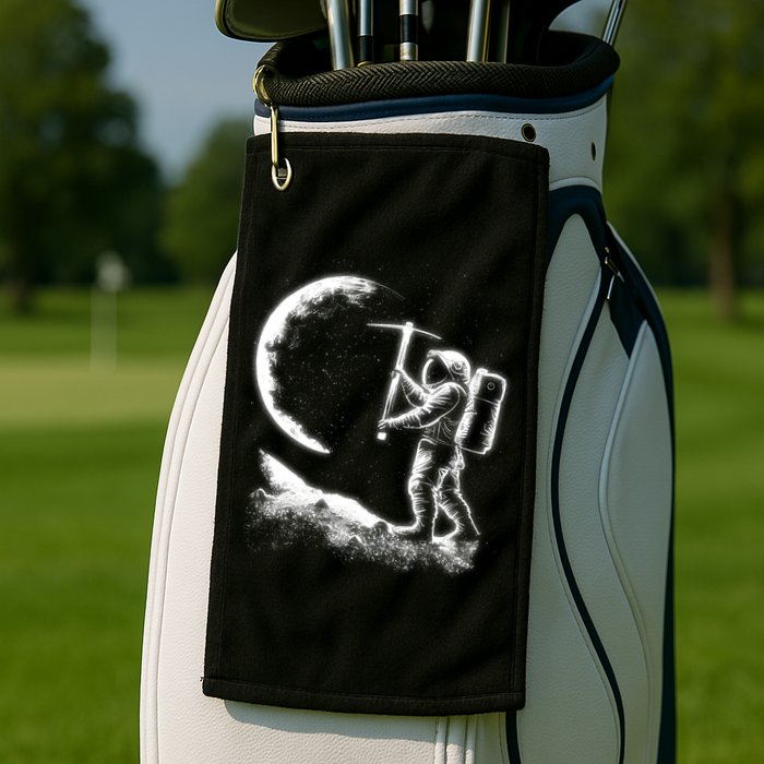 Astronaut Picking The Moon Golf Towel