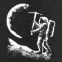 Astronaut Picking The Moon Golf Towel