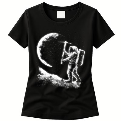 Astronaut Picking The Moon Womens T-Shirt
