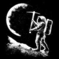 Astronaut Picking The Moon Women's V-Neck T-Shirt