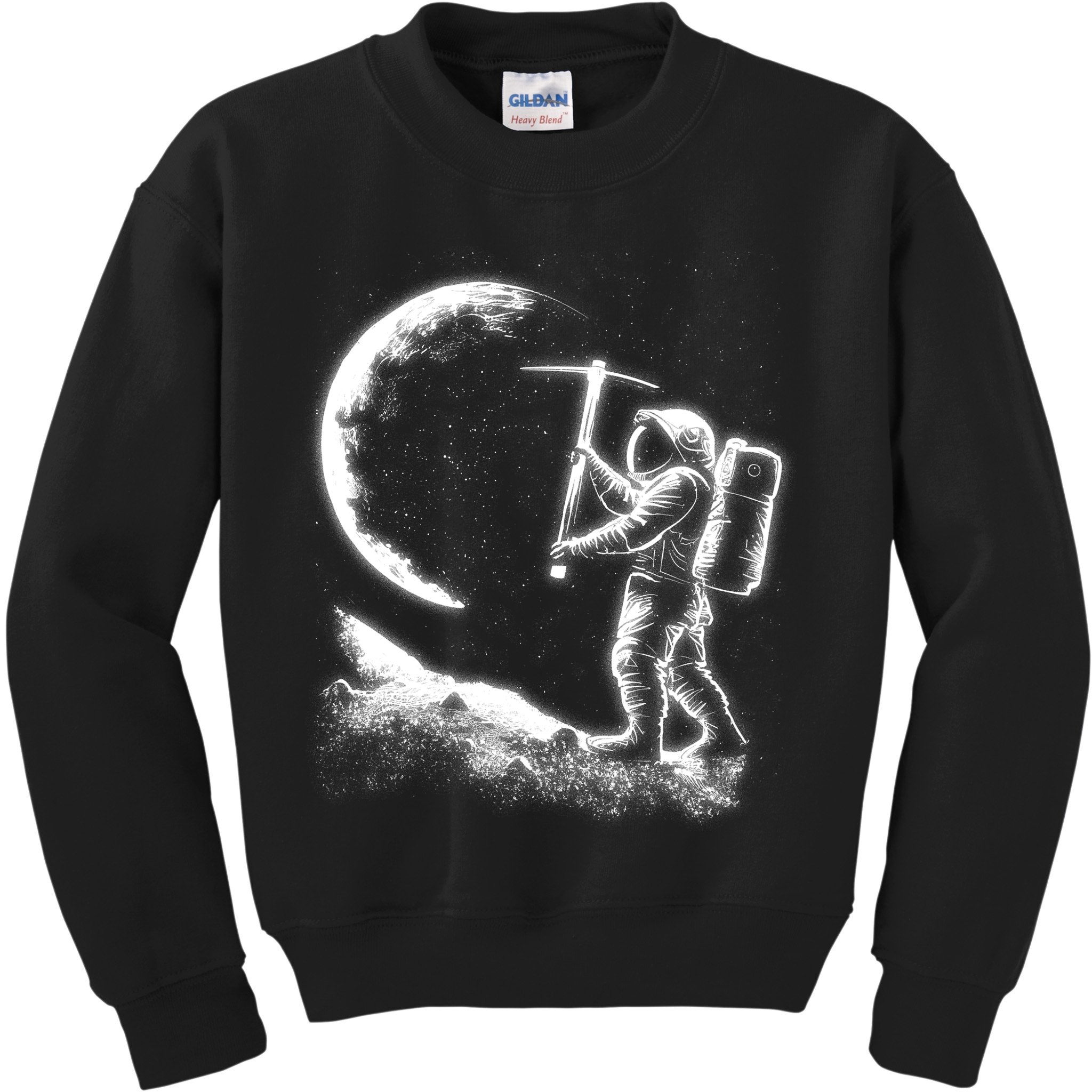 Astronaut Picking The Moon Kids Sweatshirt