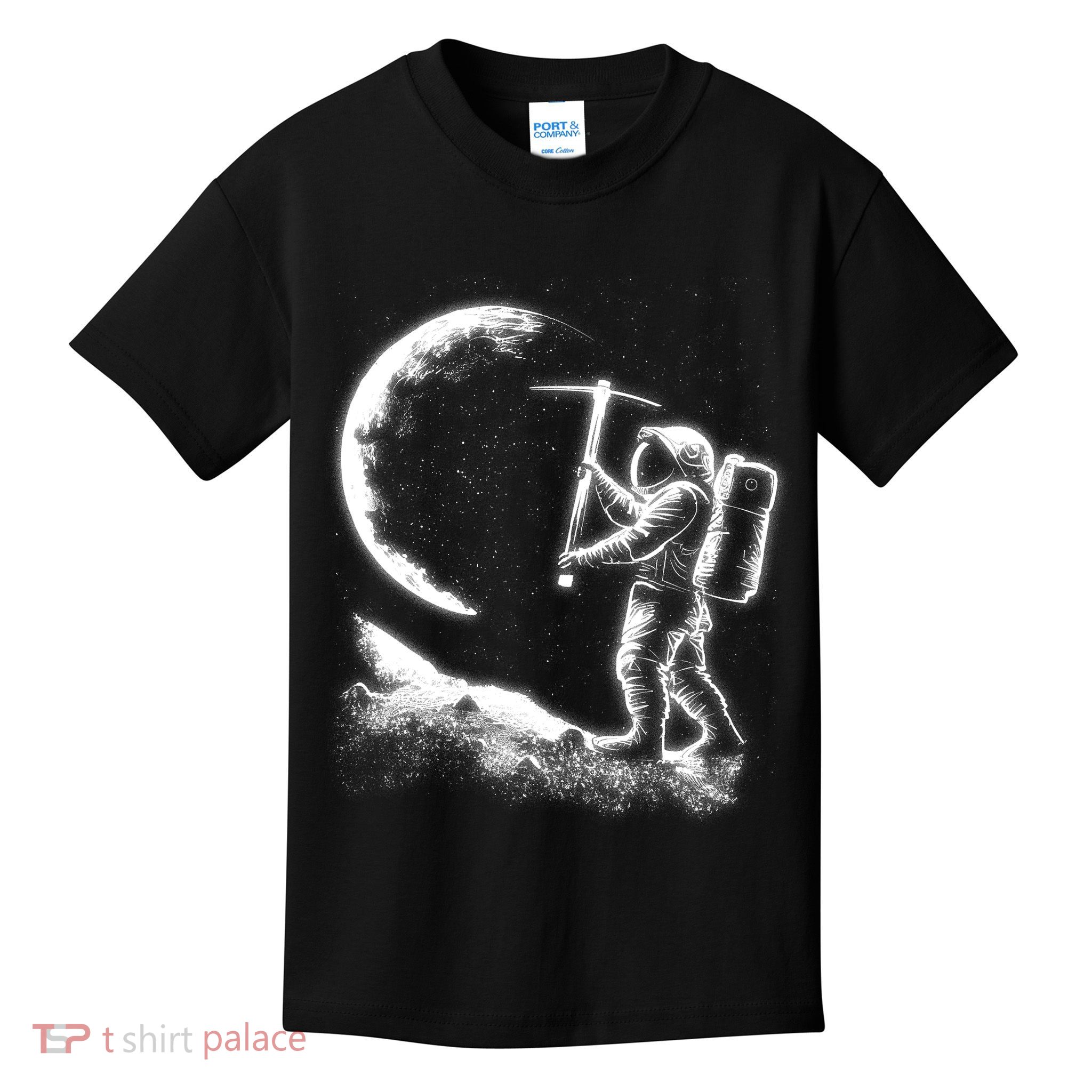 Astronaut Picking The Moon Kids T-Shirt