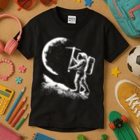 Astronaut Picking The Moon Kids T-Shirt