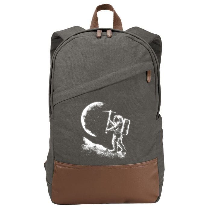 Astronaut Picking The Moon Cotton Canvas Backpack