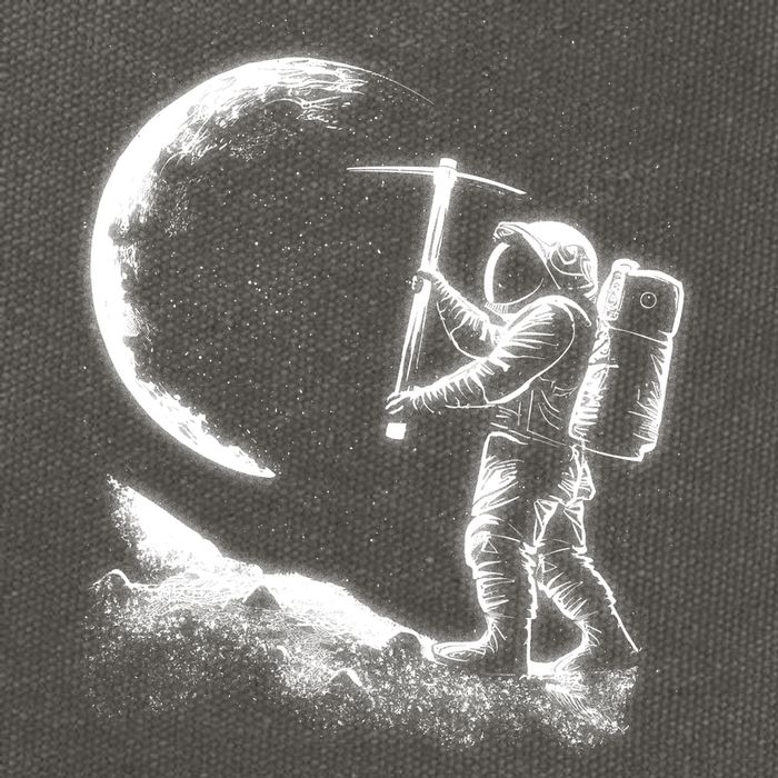 Astronaut Picking The Moon Cotton Canvas Backpack