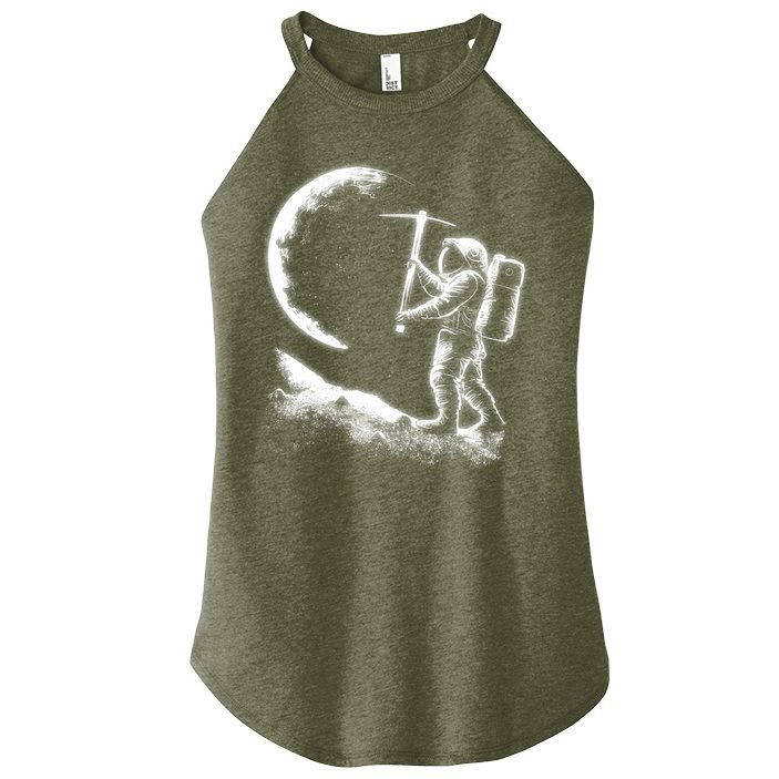 Astronaut Picking The Moon Women's Perfect Tri Rocker Tank