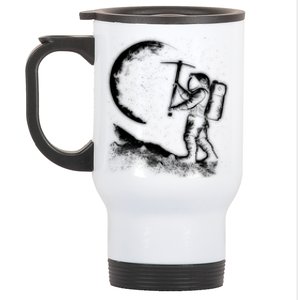 Astronaut Picking The Moon Stainless Steel Travel Mug