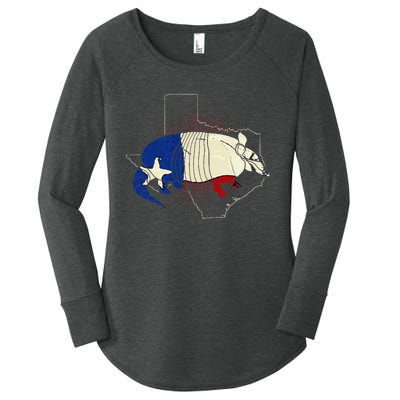 Animal Proud Texan Wildlife Texas United States Armadillo Women's Perfect Tri Tunic Long Sleeve Shirt