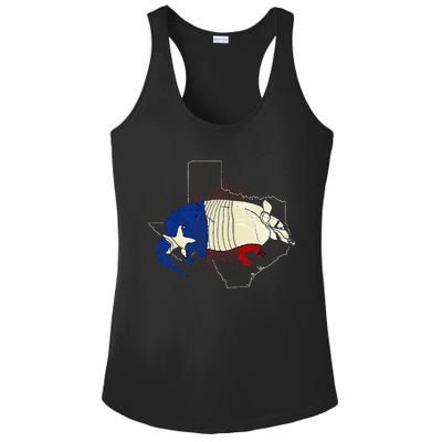 Animal Proud Texan Wildlife Texas United States Armadillo Ladies PosiCharge Competitor Racerback Tank