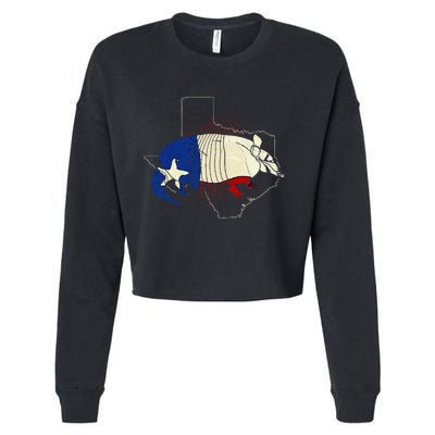 Animal Proud Texan Wildlife Texas United States Armadillo Cropped Pullover Crew