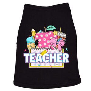 Apple Pencil Teacher Back To School Doggie Tank