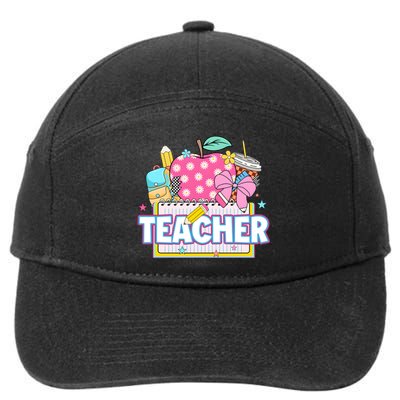 Apple Pencil Teacher Back To School 7-Panel Snapback Hat