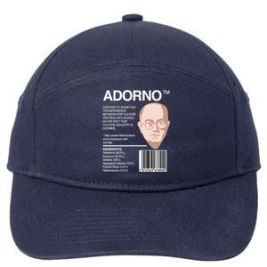 Adorno Package Theodor Adorno Philosophy 7-Panel Snapback Hat