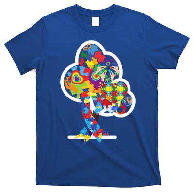 Autism Puzzle Tree Of Life Autism Awareness Month Gift T-Shirt