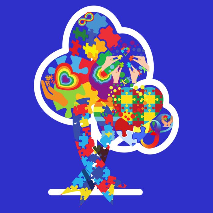 Autism Puzzle Tree Of Life Autism Awareness Month Gift 16 in Basic Backpack